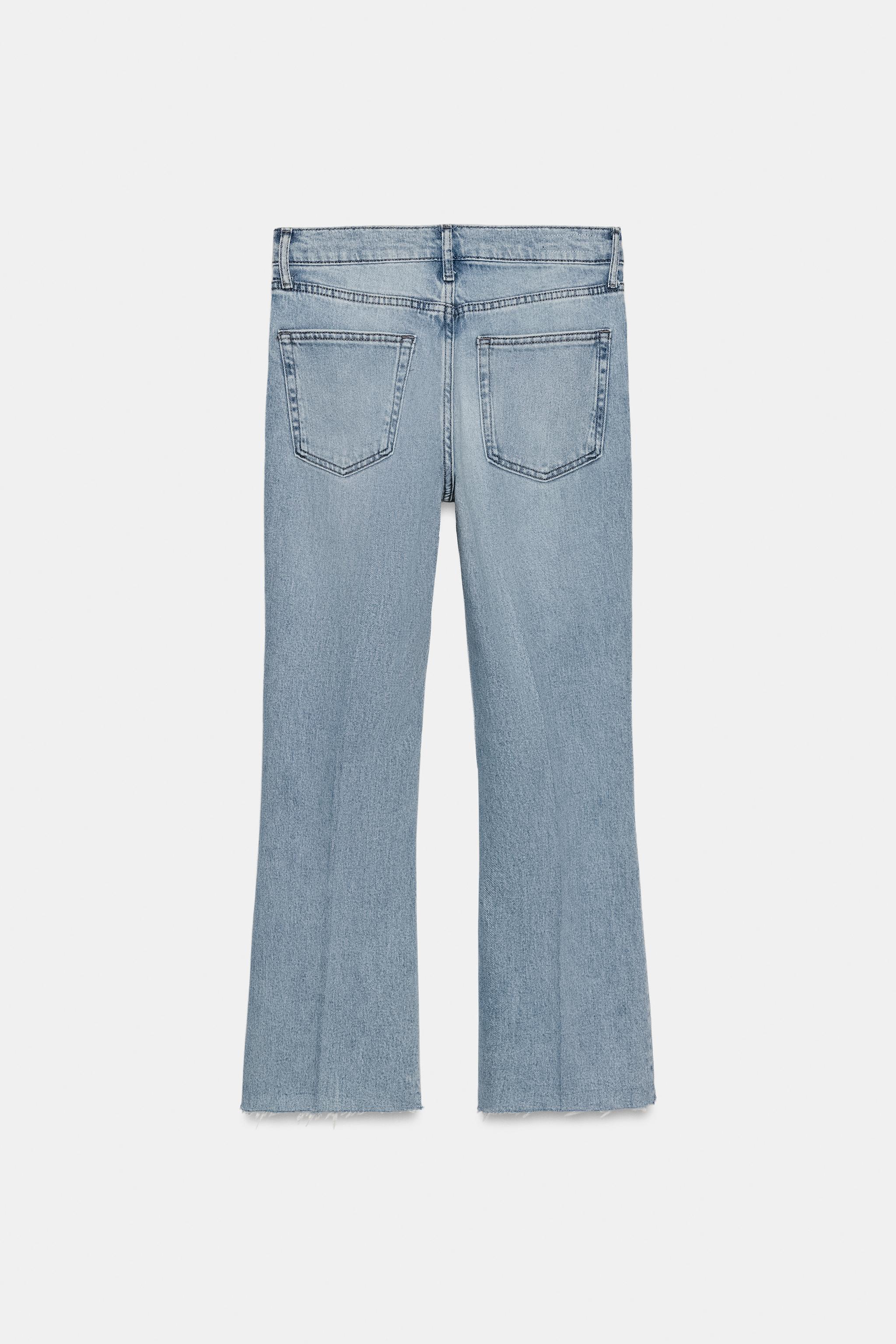 ZW COLLECTION MID-RISE CROPPED FLARE JEANS